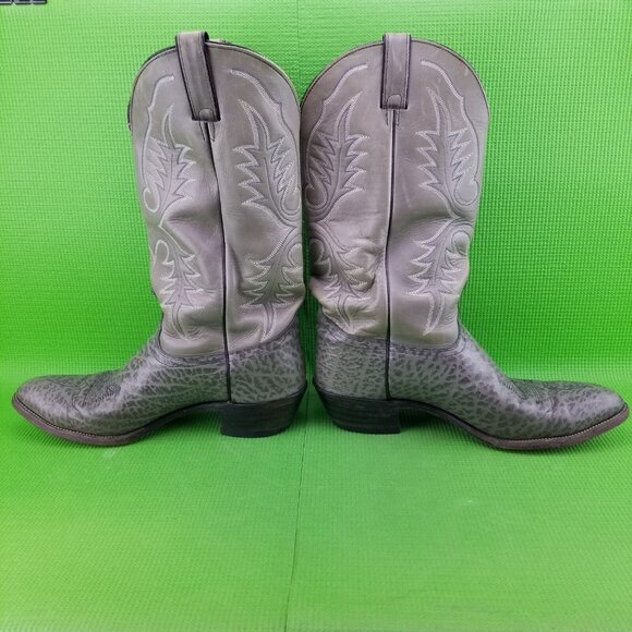✅VTG Abilene Pointed Toe Western Cowboy Boots Gray Leather USA Men's 11.5 **READ - Picture 8 of 13